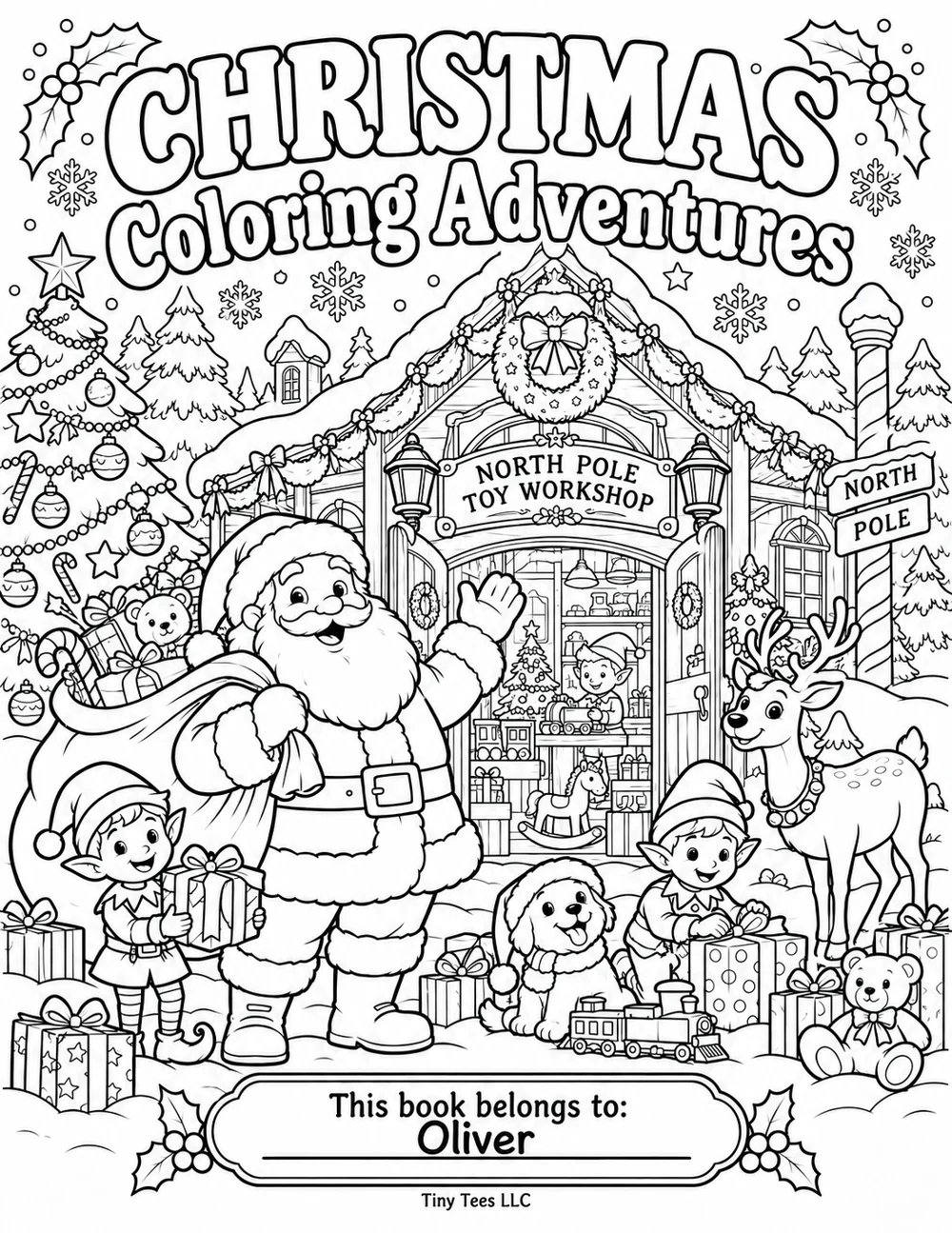 Christmas Coloring Adventures coloring book cover