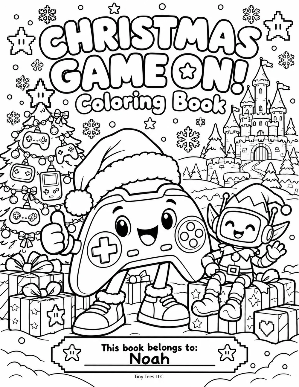 Christmas Game On! coloring book cover