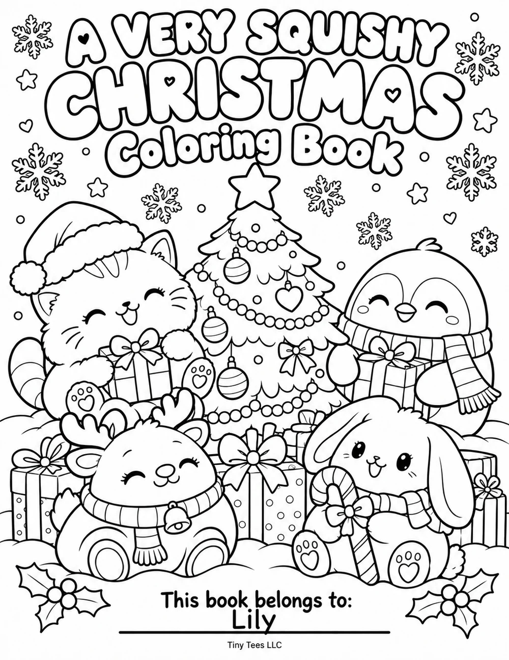 A Very Squishy Christmas coloring book cover