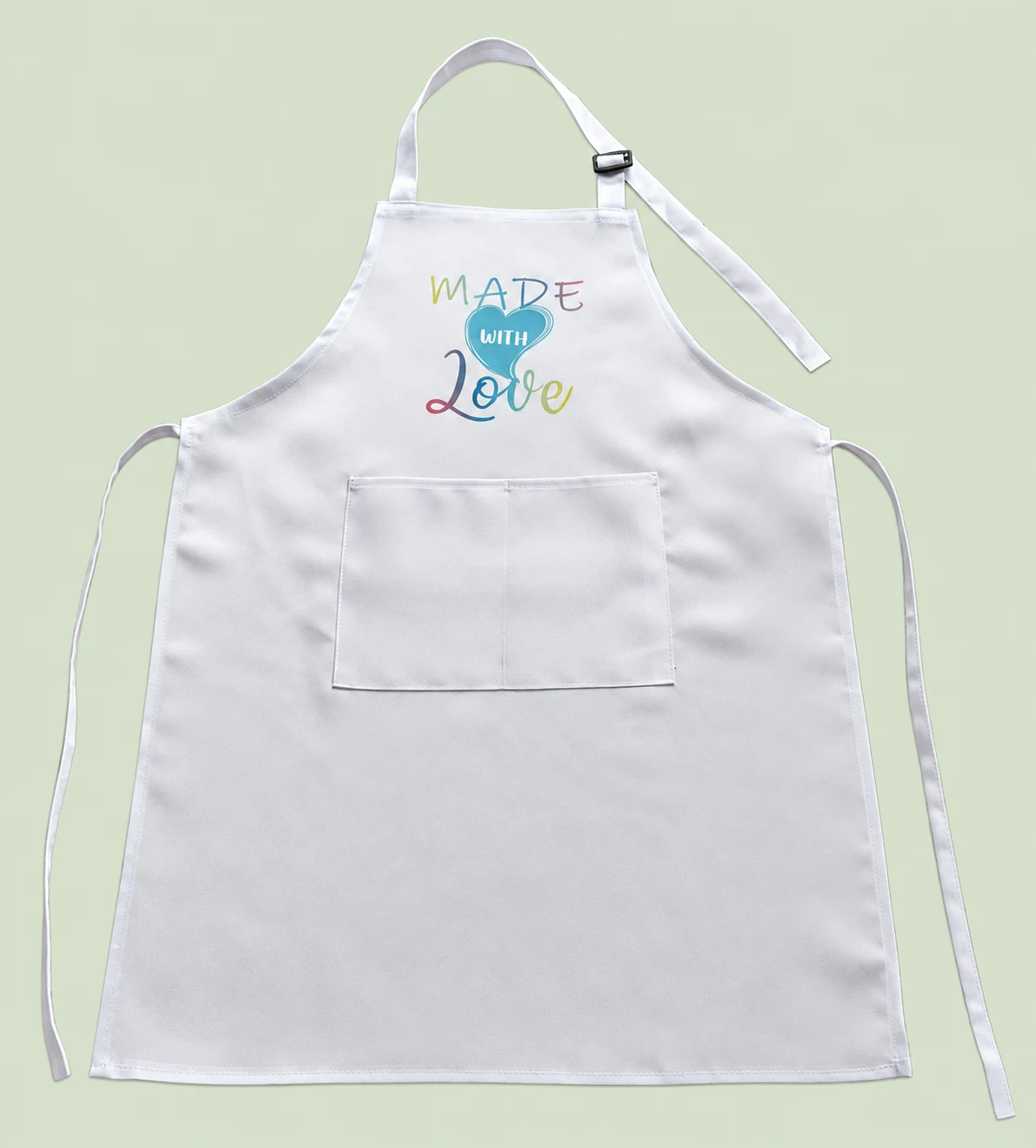 Children Apron on a light sage green background